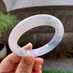 细糯种紫罗兰飘花平安镯（56mm）（yc240754）