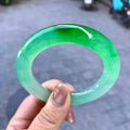 冰种飘阳绿圆条手镯（55.7mm）（yc290116）