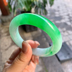 糯冰种飘阳绿平安镯（54.6mm）（yc292672）
