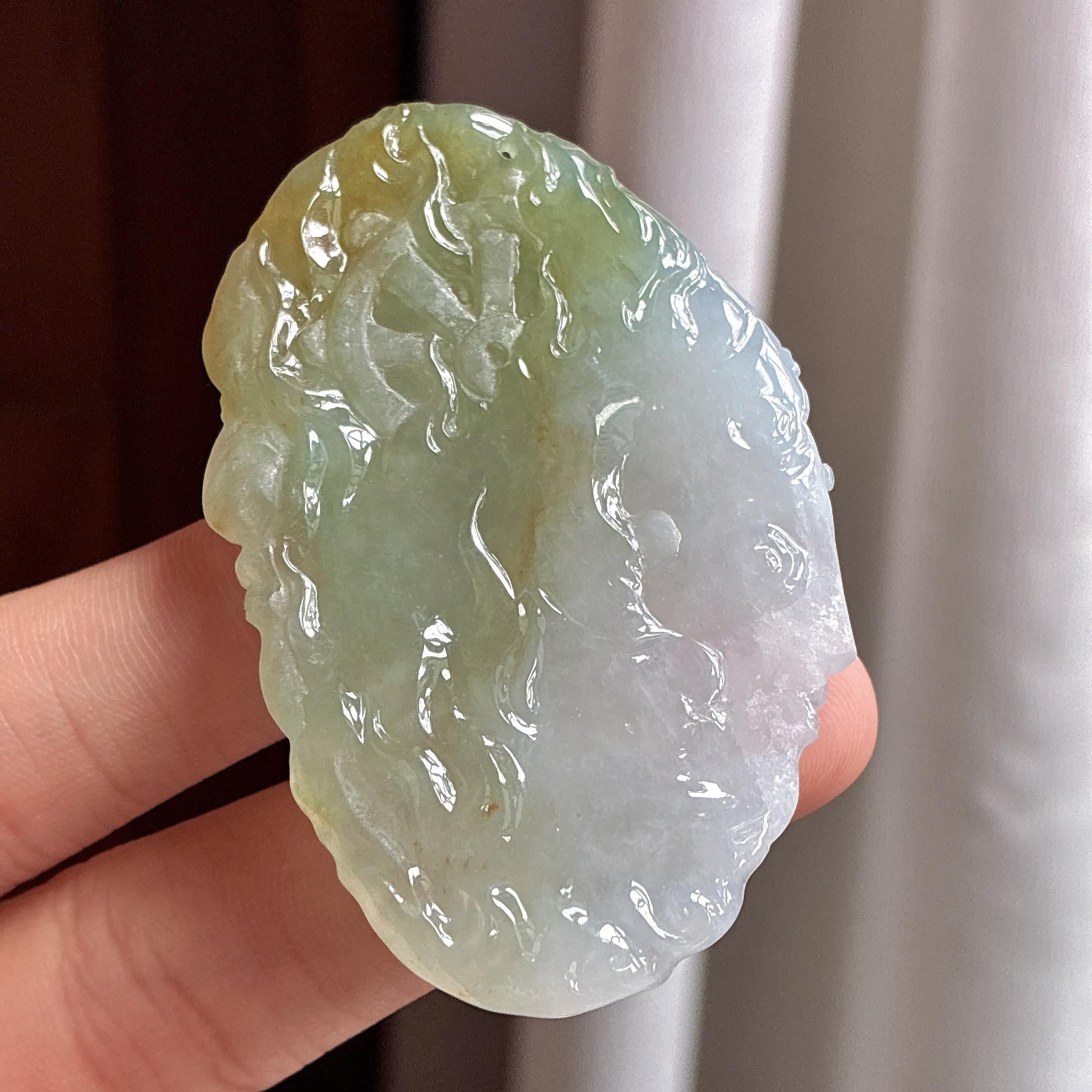 糯冰黄翡一念之间 天然缅甸A货翡翠（yc464953）