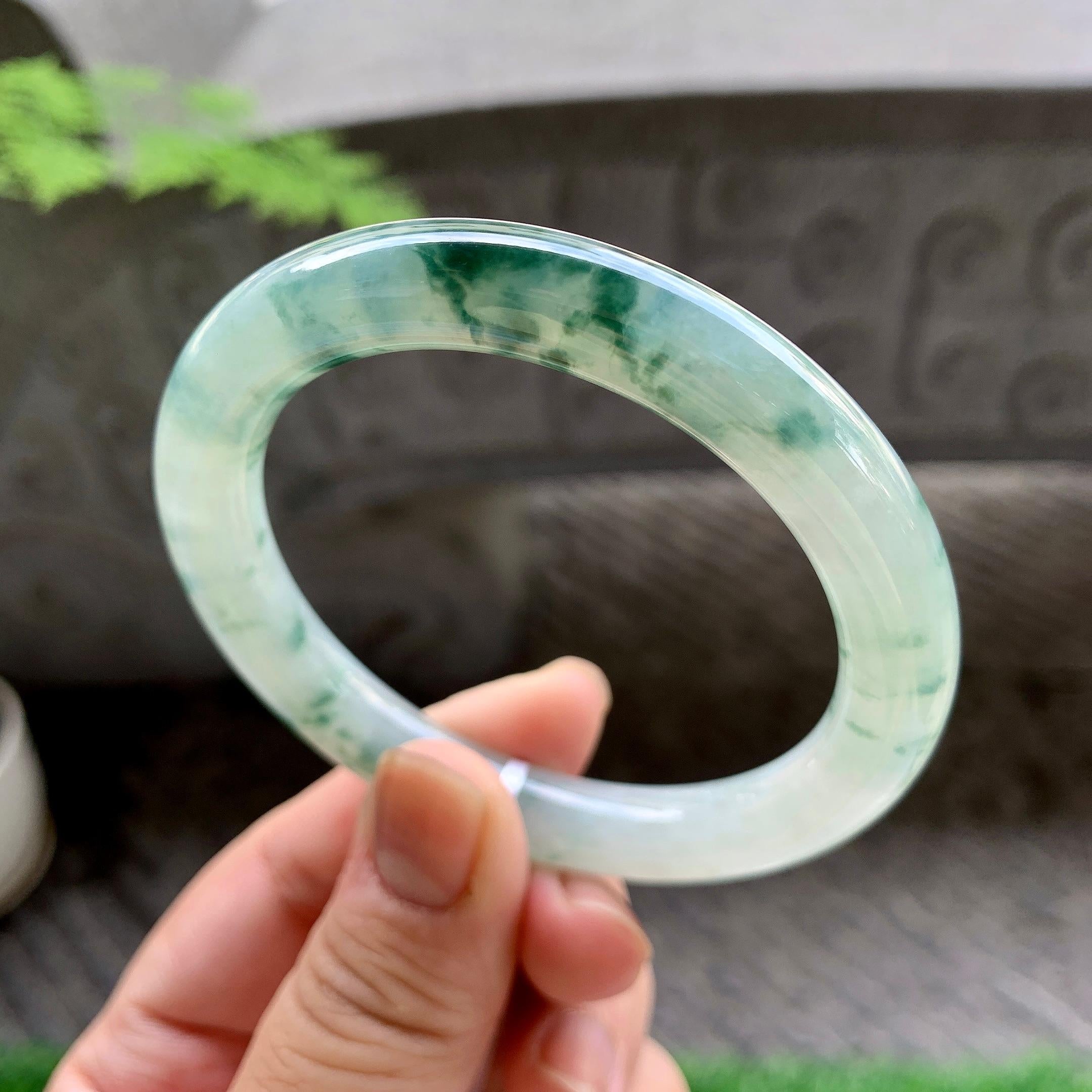 细糯种飘花圆条手镯（54.4mm）（yc248144）