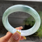 细糯种飘花正圈平安镯56圈       天然缅甸A货翡翠（yc387393）