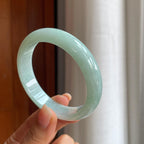 糯冰晴底翡翠平安镯(57.5mm)（yc415410）