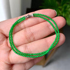 18K金钻镶糯冰种满绿小米珠链/手链（两用款）（yc252061）