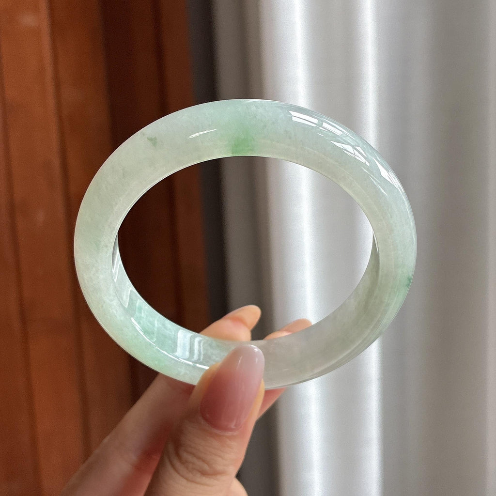 糯冰飘花正圈平安镯 58圈（yc734178）