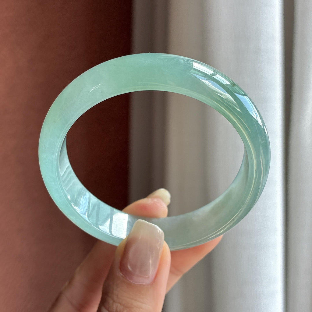 糯冰湖水绿正圈平安镯 54圈（yc738028）