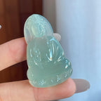 糯冰晴底翡翠观音挂件（yc265785）