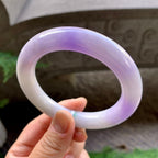 糯种紫罗兰飘花圆条手镯（58.7mm）（yc259069）