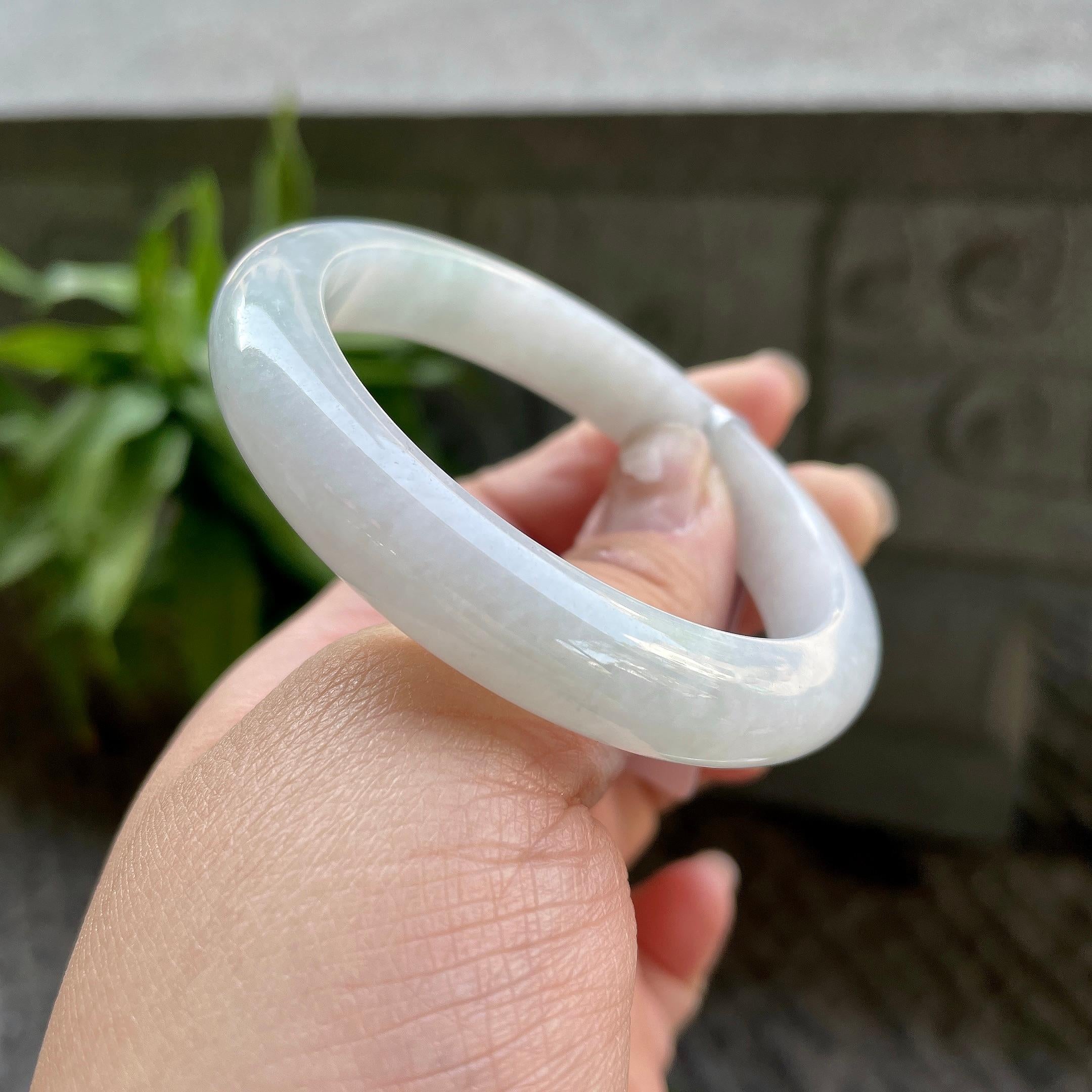 糯种无色平安镯（54mm）（yc310095）