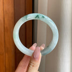 糯冰飘花翡翠平安镯（59.8mm）（yc291901）