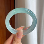 冰种晴底翡翠平安镯（54.6mm)（yc416423）