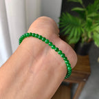 糯冰种满绿小米珠手链（yc202328）