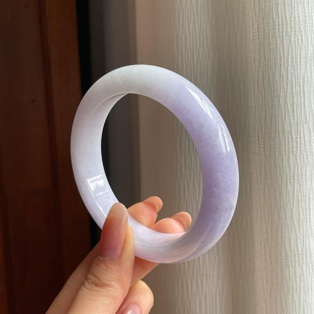 糯冰紫罗兰翡翠平安镯（58mm）（yc358337）
