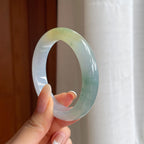 糯冰特色翡翠平安镯（53.6mm)（yc413783）