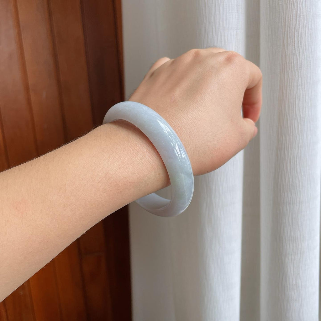 糯冰翡翠平安镯（58.7mm）（yc216049）