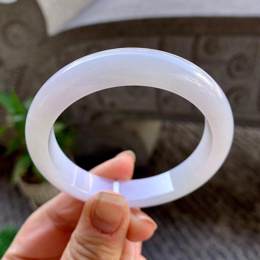细糯种淡粉底平安镯（54mm）（yc307304）