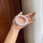 冰种淡春底翡翠圆条手镯（54.5mm）（yc424276）