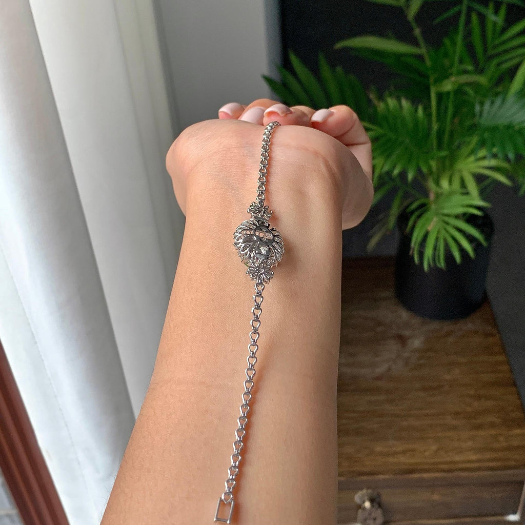 18k金钻镶糯冰种满绿蛋面戒指/手链（两用款）（yc231038）