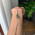 18k金钻镶糯冰种满绿蛋面戒指/手链（两用款）（yc231038）