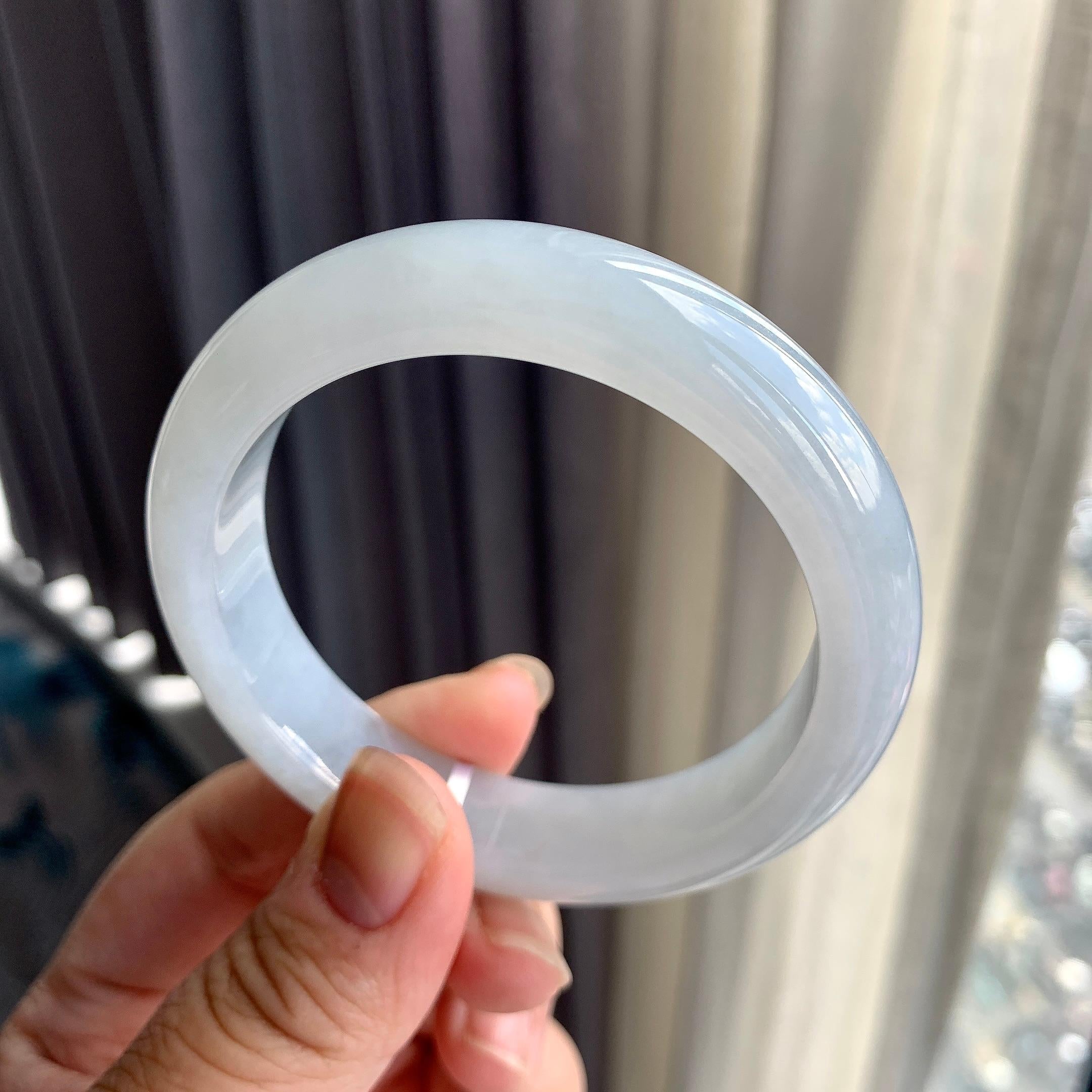 细糯种无色平安镯（55.6mm）（yc225075）