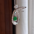 Ngọc bích Myanmar loại A tự nhiên 18k vàng khảm đậu đầy đủ hạt đậu băng chủng (yc450427)