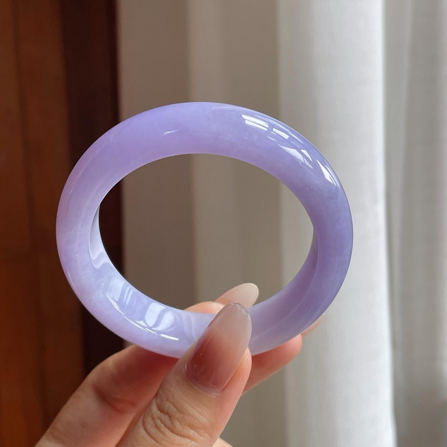 糯冰紫罗兰翡翠平安镯（54.5mm）（yc263534）