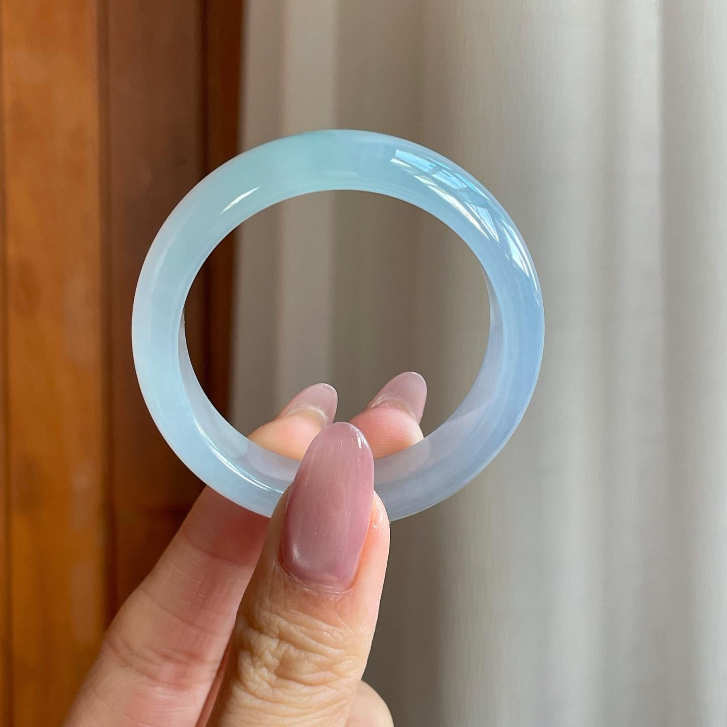 糯冰淡椿底翡翠儿童镯（42.2mm）（yc286715）