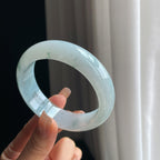 糯冰飘花翡翠平安镯（58.8mm）（yc373949）