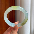 冰种黄翡翡翠平安镯（58mm）（yc363433）