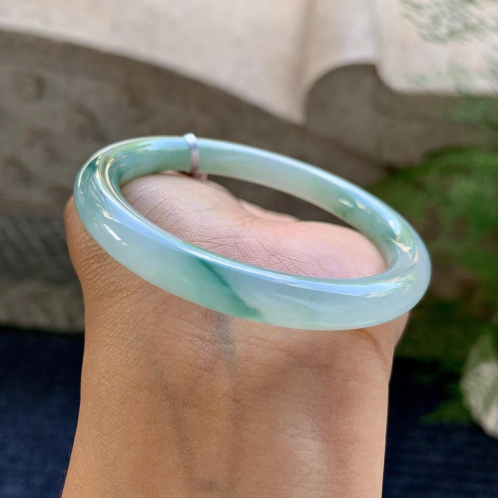 细糯种飘花圆条手镯（53.2mm）（yc228033）
