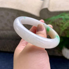 细糯种黄加绿平安镯（56.7mm）（yc233903）
