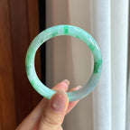 糯种飘花翡翠贵妃镯 54圈 天然缅甸A货翡翠（yc436807）