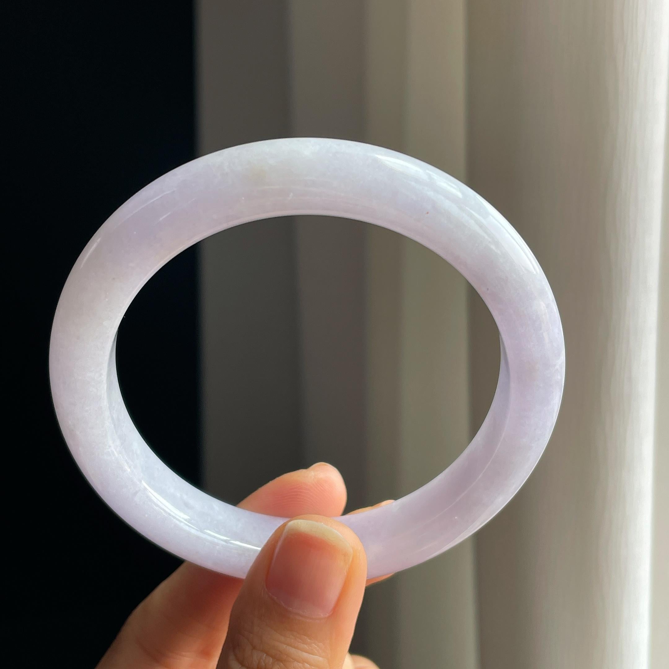 糯冰紫罗兰翡翠平安镯（61mm)（yc345402）