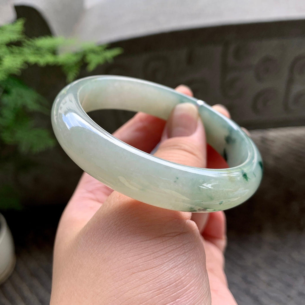 细糯种飘花平安镯（58.8mm）（yc202348）