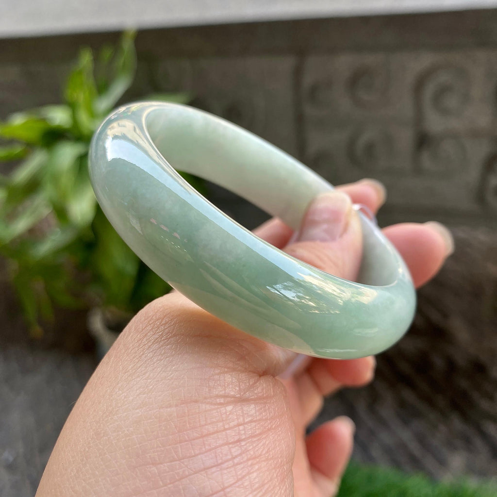 细糯种油青宽版轮胎手镯（56.3mm）（yc311874）