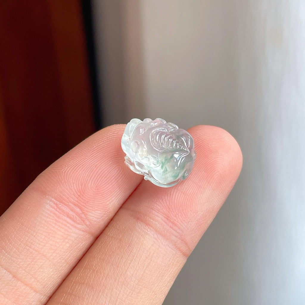 裸石冰种起光飘花翡翠貔貅（yc251039）