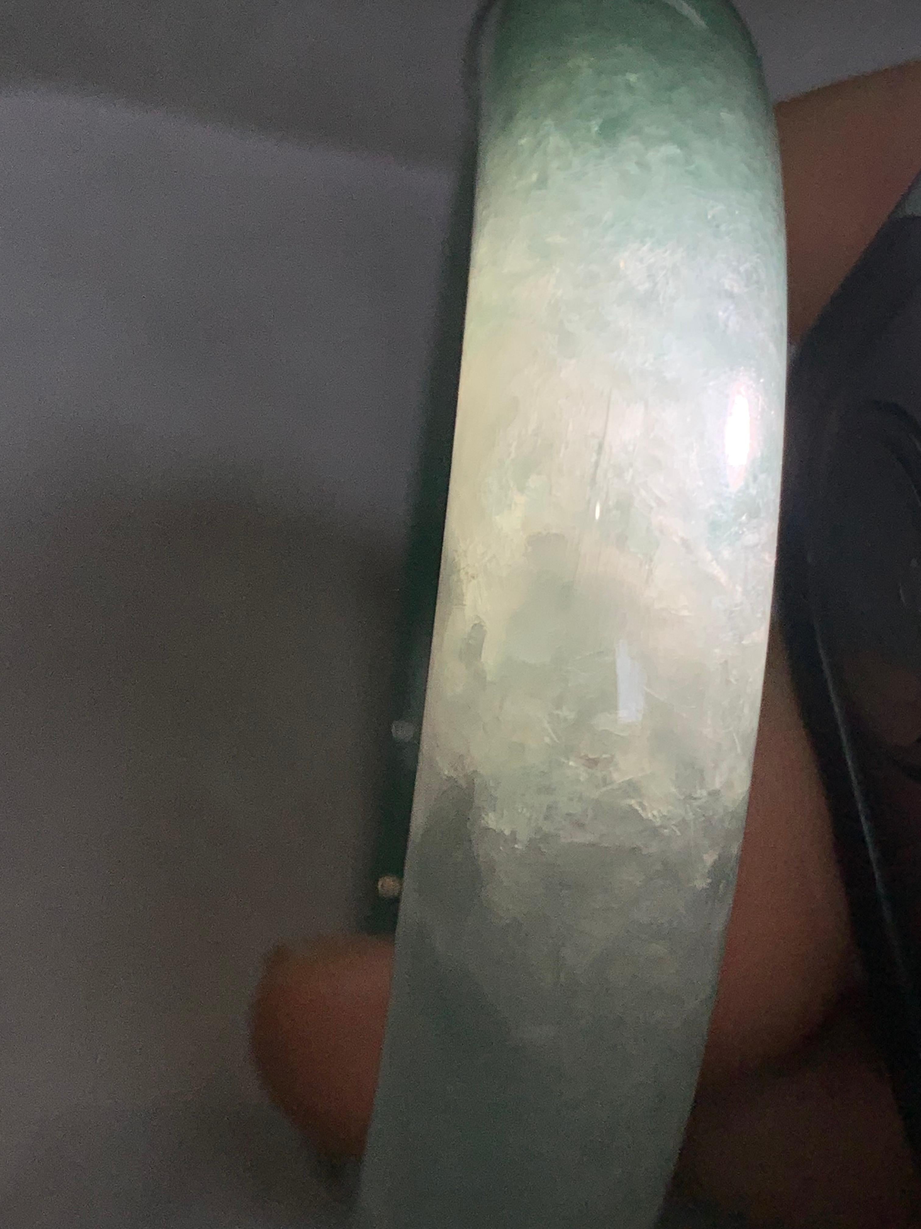 糯冰种飘花平安镯（54.4mm）（yc297181）