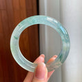 冰玻种飘花翡翠平安镯（53mm）（yc335287）