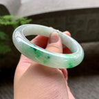 细糯种飘花平安镯（57.3mm）（yc202365）