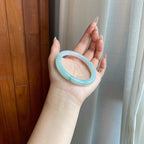 糯冰晴底飘花翡翠美人条手镯（56.8mm）（yc283253）