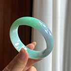 糯冰宽版春彩翡翠手镯（58.5mm）（yc420186）