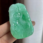 糯冰果绿龙牌 天然缅甸A货翡翠（yc456050）