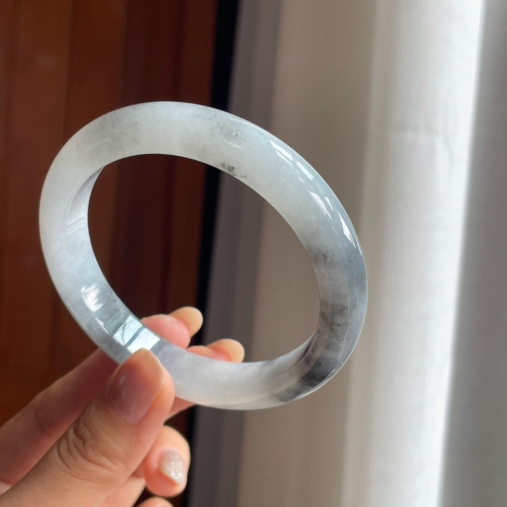 糯冰乌鸡翡翠平安镯(60.6mm)（yc413663）