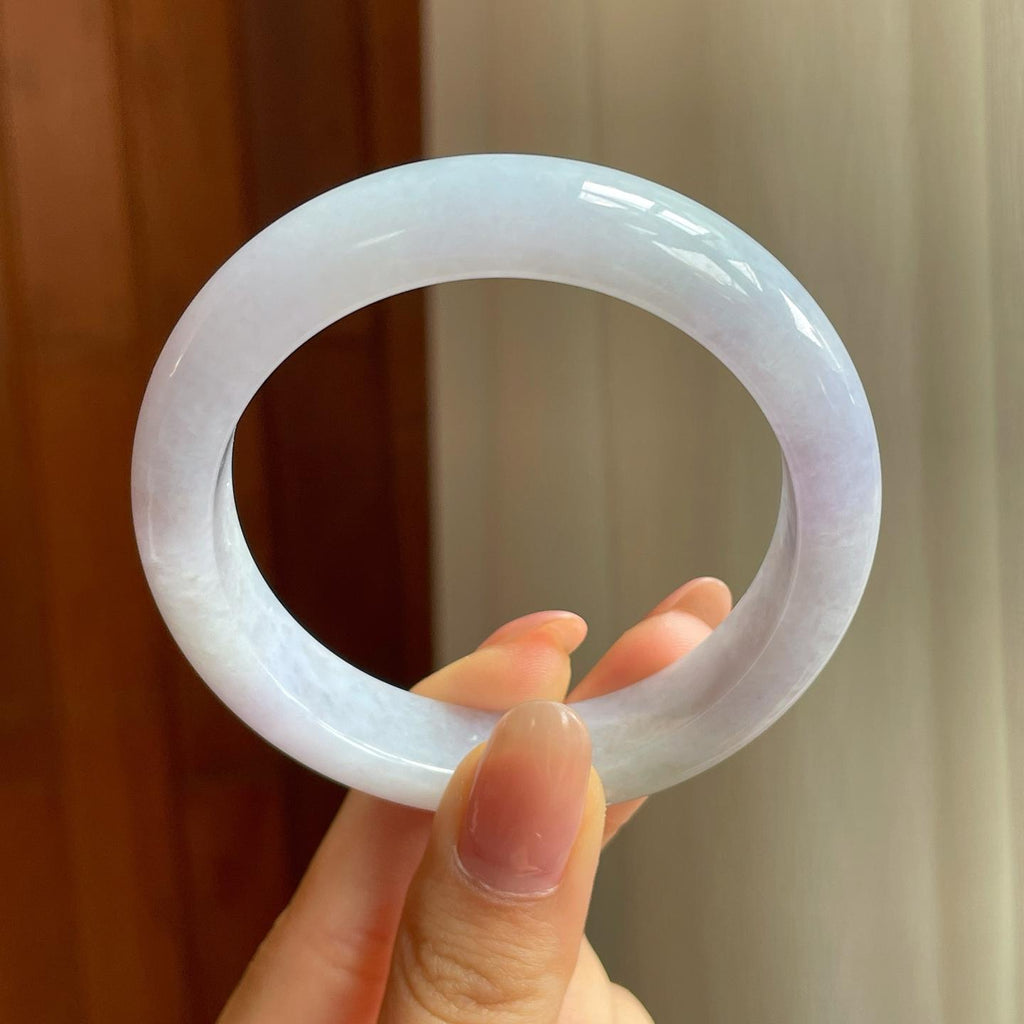 糯冰紫罗兰翡翠平安镯（54mm)（yc345413）