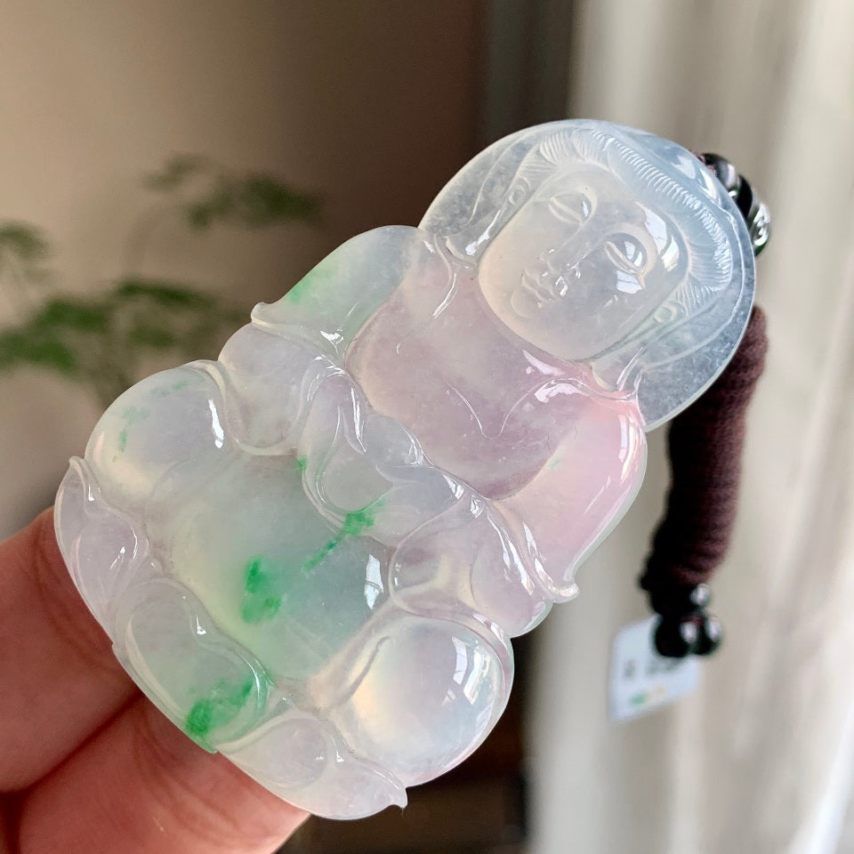 冰种飘花观音挂件（TF06263111）