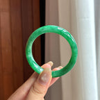 糯冰满绿贵妃镯 53圈 天然缅甸A货翡翠（yc453911）