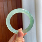 冰种蓝晴底翡翠圆条手镯（52.8mm）（yc276515）