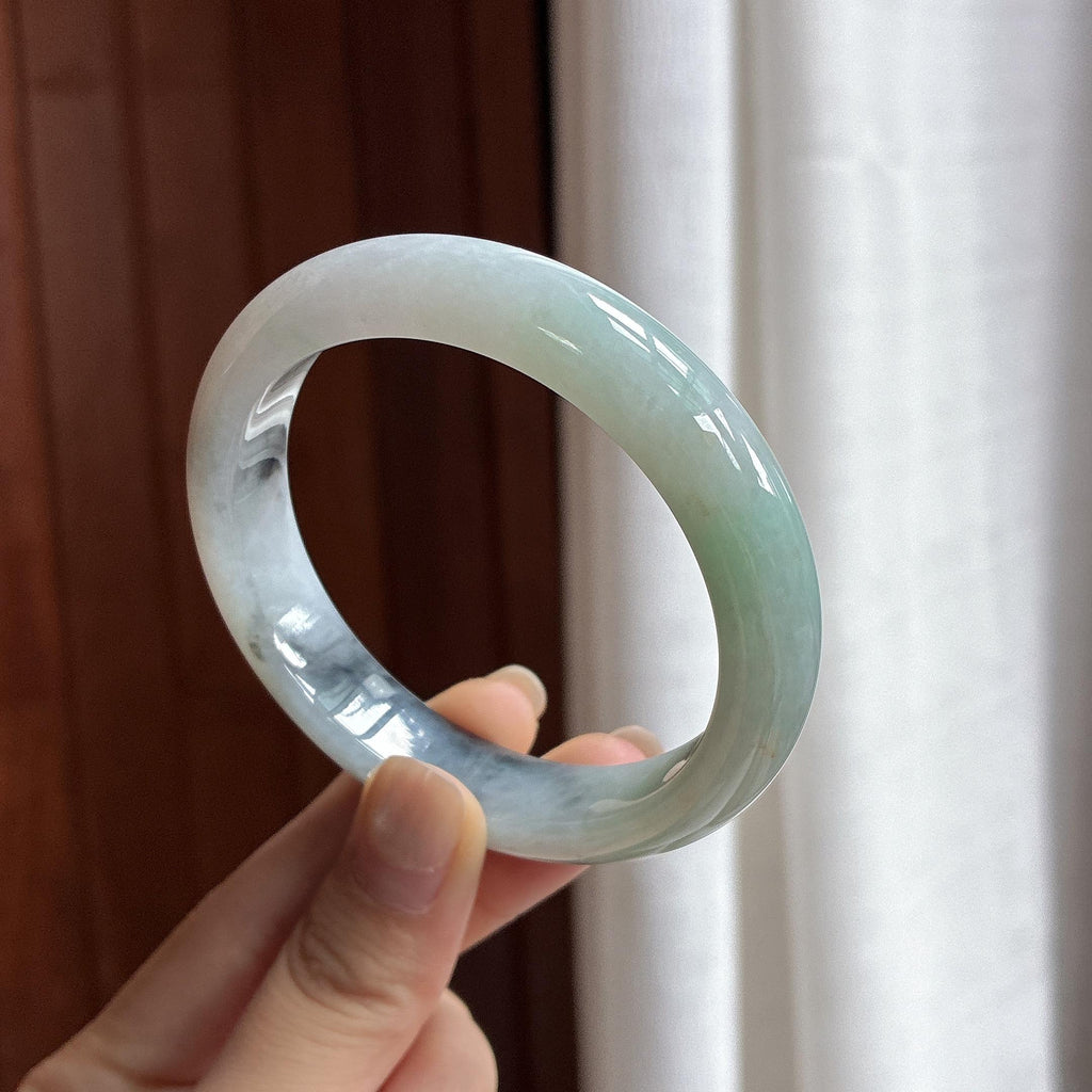细糯种乌鸡特色正圈平安镯 56圈 天然缅甸A货翡翠（yc481646）