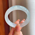 冰种白月光翡翠平安镯（51.7mm)（yc362702）