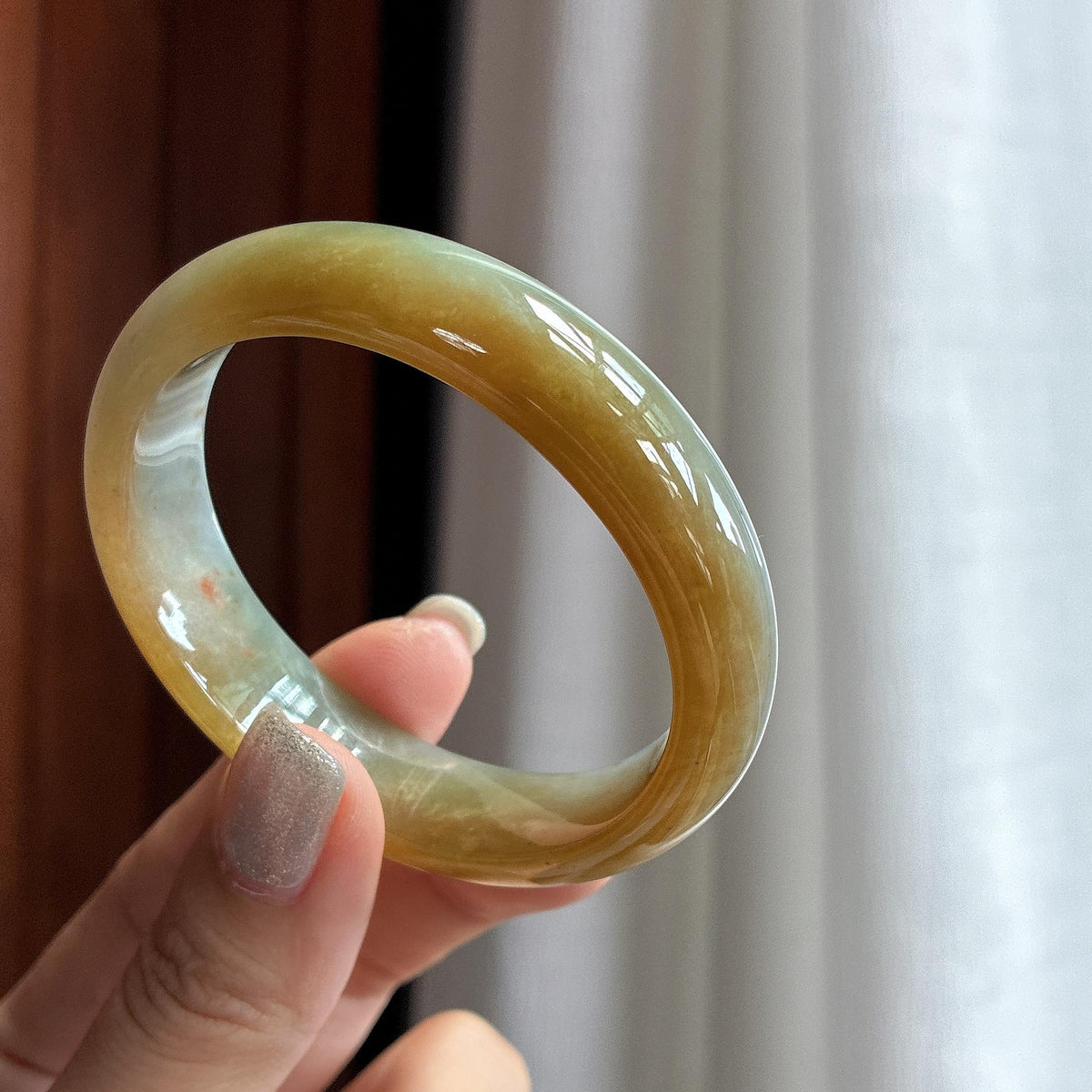 糯冰特色黄翡贵妃镯 54圈（yc759502）